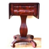 Vntg Empire drop side 2 drawer stand table