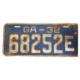 1932 Georgia license plate