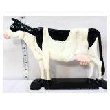 Cast iron black & white cow doorstop