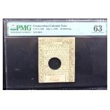 Graded 63 1780 Connecticut 40 shilling note