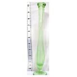 Vntg green depression 10in bud vase