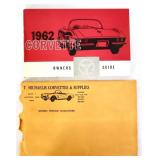 1962 Corvette Owners Guide with org envelope
