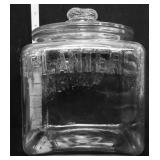 Vntg clear glass Planters peanut canister see pics