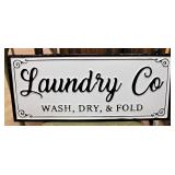 Metal Laundry Co sign