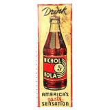 Vntg metal 7.75x24 Nichol Kola sign
