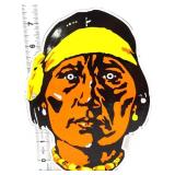 Porcelain 5.75x8 Indian face sign