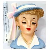 Vntg Napco 4.5in lady head vase, see photos