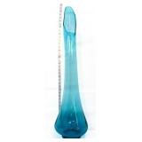 MCM peacock blue 37in smoothie fat swung vase