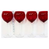 Lot of 4 Lenox holiday gems 9in wine glasses