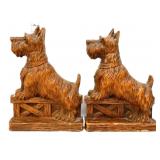 Pair vntg scottie dog 7in bookends