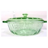 Green Martha Stewart round casserole w/ lid