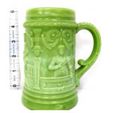Greentown nile green slag beer stein