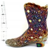 Fenton amethyst carnival daisy & button boot
