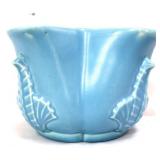 Vntg Red Wing light blue 5in planter