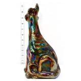 Fenton 12in grape carnival alley cat figure