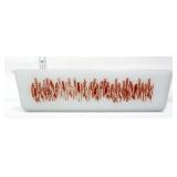 Vntg milk glass wheat casserole dish