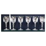 6 bohemian crystal star of david wine glasses