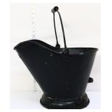 Vintage black coal hod
