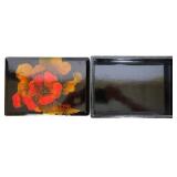 Asian black laquer box