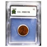Graded MS65 1948 Lincoln wheat penny