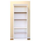 White farmhouse bookcase
