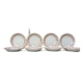 8 vntg German Lady Claire 8in flat soup bowls