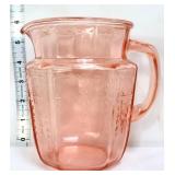 Vntg pink depression princess pitcher, see pics