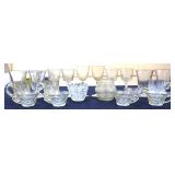 Estate lot of 20 pieces of clear glassware