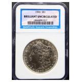 Graded Uncirculated 1900 Morgan silver dollar