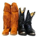 Lot of 2 pairs of cowboy boots, Ariat
