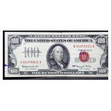 1966 red seal $100 note