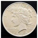 1934D peace dollar