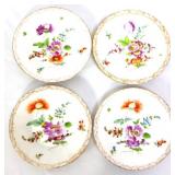 Lot of 4 German floral plates