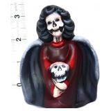 Fenton black Halloween angel with skulls