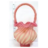 Fenton burmese spiral optic basket
