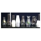 Lot of oil lamp chimneys