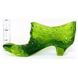 Green daisy & button shoe