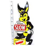 Porcelain 5x11.25 Slow Down Bunny Bread sign