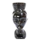 Vntg black bust tiki mug