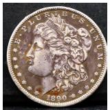 1890 Morgan silver dollar