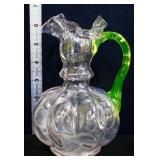 Fenton lime crest 6in pitcher-listed Book Of Rare