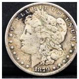 1879 Morgan silver dollar