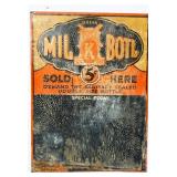 Vntg metal 17.5x23.5 Drink Milk Bottle menu board