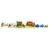 Lot of vntg Christmas items, inc houses