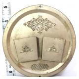 Vintage 5in round metal match safe