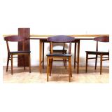 MCM 5 piece dining set with leaf