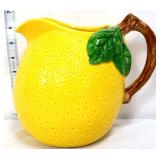 Lemon 6.5in pottery pitcher