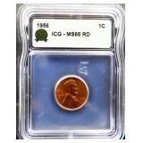 Graded MS66 1956 Lincoln wheat penny