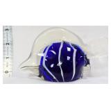 Art glass cobalt/clear 3in angelfish figure