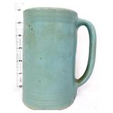 Vntg 6in turquoise pottery pitcher